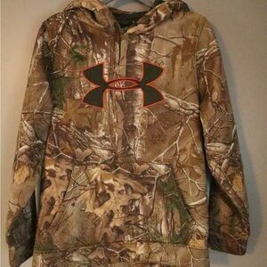 Under Armour Men’s Camo Hooded Pullover Jacket - Brown/Green